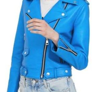 Mango Faux Leather Moto Jacket Size XS